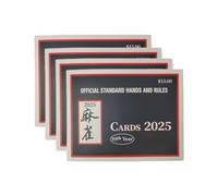 Mahjong Cards 2025, juego de referencia de reglas de impresión grande de 4 piezas, 4.72 x 6.1 x 0.79 pulgadas, fácil de leer, puntuación Mahjong y guía manual para principiantes, práctica, juego de