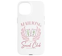 Mahjong Club Social Crack Dot Bam Mahjong Carcasa para iPhone 15