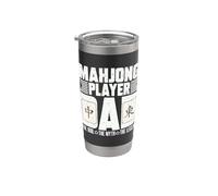 Mahjong Jugador Papá El Ídolo El Mahjong Amante Mahjong Jugador Vaso térmico de acero inoxidable de doble pared