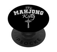 Mahjong King of Tiles Mens Mahjaholic Men It's Mahjong Time PopSockets PopGrip Adhesivo