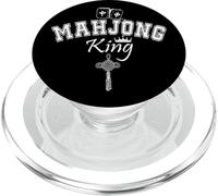 Mahjong King of Tiles Mens Mahjaholic Men It's Mahjong Time PopSockets PopGrip para MagSafe