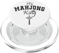 Mahjong King of Tiles Mens Mahjaholic Men It's Mahjong Time PopSockets PopGrip para MagSafe