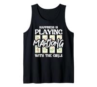 Mahjong - La felicidad está jugando al Mahjong Camiseta sin Mangas