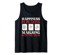 Mahjong - La felicidad está jugando al Mahjong Camiseta sin Mangas