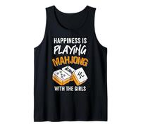 Mahjong - La felicidad está jugando al Mahjong Camiseta sin Mangas
