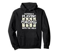 Mahjong - La felicidad está jugando al Mahjong Sudadera con Capucha