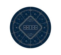 Mahjong Mat Tapete de Mesa póquer, Mantel portátil Goma for Juegos Mahjong, Accesorios Entretenimiento(Diameter 110CM - 2MM)