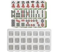 Mahjong Mold, Silicone Easily Demoulded, Interactive Food Grade BPA Free | Baking Cake Mould Women Craft Lovers DIY Resin Jewelry Making Handmade Game Night Home, Party Fun, Creative Tile Set