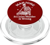 Mahjong Porque el Asesinato está Equivocado Jugador Esqueleto Divertido PopSockets PopGrip para MagSafe