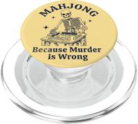 Mahjong Porque el Asesinato está Equivocado Jugador Esqueleto PopSockets PopGrip para MagSafe