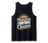 Mahjong Queen Funny Mahjong La Felicidad está Jugando Mahjong Camiseta sin Mangas