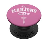 Mahjong Queen of Tiles Mom In My Mahjong Era Mahjaholic PopSockets PopGrip Adhesivo