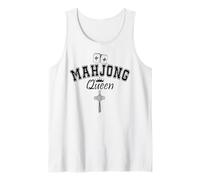 Mahjong Queen of Tiles Women Mahjong Queen Crown Mahjaholic Camiseta sin Mangas