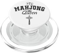 Mahjong Queen of Tiles Women Mahjong Queen Crown Mahjaholic PopSockets PopGrip para MagSafe