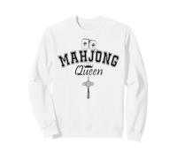 Mahjong Queen of Tiles Women Mahjong Queen Crown Mahjaholic Sudadera