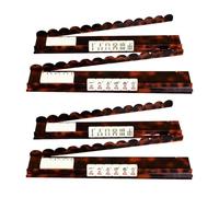 Mahjong Racks with Pushers - Acrylic 44.4x7.1x3.1cm | Non Slip Acrylic Mahjong Holder Set with Magnetic Pushers | Rack Set For Home Party Travel Table Game Night and Outdoor Use