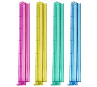 Mahjong Racks with Pushers, Clear Multicolor Acrylic Set of 4, Mahjong Tile Storage Organizer (18,7 x 3,2 x 1,2 Pulgadas), Board Game & Mah Jongg Accessories