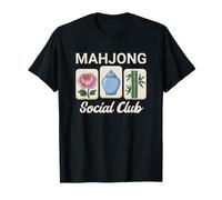 Mahjong Social Club Juego Noches Azulejos Camiseta
