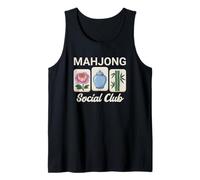 Mahjong Social Club Juego Noches Azulejos Camiseta sin Mangas