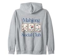 Mahjong Social Club Jugador Chino Es Hora de Mahjong Sudadera con Capucha
