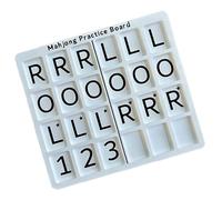 Mahjong - Tabla de práctica solitaria - Juego de fichas portátil con 24 ranuras | Mahjong de solitario, para fiestas de cumpleaños, casa, familia, viajes, piscina, principiantes, diversión al aire