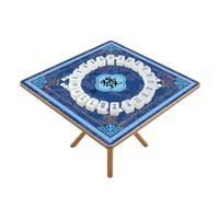Mahjong Table Mat - 31.5x31.5 Inch Anti-Slip Noise-Reducing with Rules