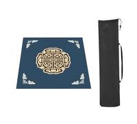 Mahjong table mat Tapetes for Juegos de Mesa, Engrosados con Bolsa de Almacenamiento, tapete Mahjong Antideslizante y con reducción de Ruido, for Juegos de Cartas de póquer, Juegos de Azulejos(Blu,9