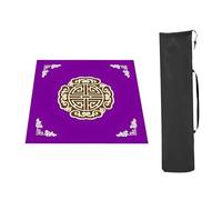 Mahjong table mat Tapetes for Juegos de Mesa, Engrosados con Bolsa de Almacenamiento, tapete Mahjong Antideslizante y con reducción de Ruido, for Juegos de Cartas de póquer, Juegos de Azulejos(Purpl