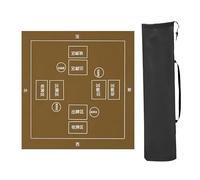 Mahjong table mat Tapetes for Juegos de Mesa, for Mesa con Reglas, tapete de Mahjong Engrosado Antideslizante y con reducción de Ruido, for Juegos de Mahjong y Juegos de póquer(Bruin,70x70cm(27.55x27.