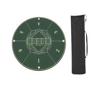 Mahjong table mat Tapetes for Juegos de Mesa, Redondos con Borde, tapete for Juegos de Mahjong Antideslizante y con reducción de Ruido Engrosado, for Juegos de Cartas de póquer Mahjong(Green,70x70cm (