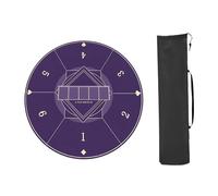 Mahjong table mat Tapetes for Juegos de Mesa, Redondos con Borde, tapete for Juegos de Mahjong Antideslizante y con reducción de Ruido Engrosado, for Juegos de Cartas de póquer Mahjong(Purple,85x85cm