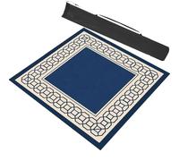 Mahjong table mat Tapetes for Juegos de Mesa, tapete de Mesa Cuadrado Azul Mahjong, tapete de Mesa Mahjong con reducción de Ruido Antideslizante for Juegos de Cartas de póquer Mahjong, con Bolsa de Tr