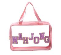 Mahjong Tile Bags - transparente con asa | de almacenamiento portátil para noche de juegos, viajes, hogar, playa, picnic, fiesta, camping, hotel, centro comunitario, torneos, familia al