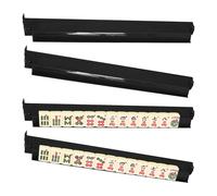 Mahjong Tile Rack and Pusher Set | Mahjong & Dominoes Tile Racks with Push Sliders, Durable Game Stands Organizer For Home, Travel, Club Play, Holiday Gatherings & Festive Parties