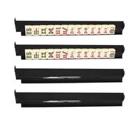 MahjongTile Holder Set - 4 Piece Anti Slip Rack with Push Bar Design | Portable Game Accessories for MahjongPlayers, Family Game Nights, Travel, Holiday Entertainment