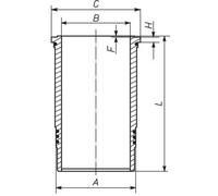 Mahle 001 WN 21 01 - Camisa del cilindro