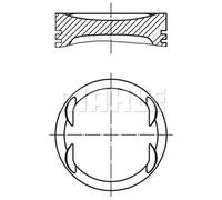 MAHLE 030 99 00 Pistón sin canal de refrigeración