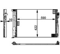 MAHLE ORIGINAL AC 344 000P Condensador, aire acondicionado