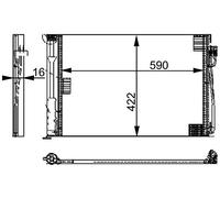 MAHLE ORIGINAL AC 344 000S Condensador, aire acondicionado