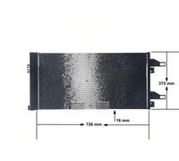 Condensador, aire acondicionado MAHLE AC 363 000S