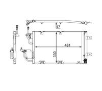 Mahle AC 400 000s Condensador Aire Acondicionado para Opel Astra H GTC