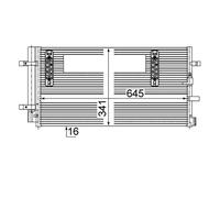 Condensador del aire acondicionado AC 457 000S MAHLE para AUDI A5 Q5 A4 B8 A4 B9