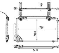 MAHLE AC 471 000S - Condensador A/C