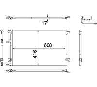 MAHLE AC 498 000S - Condensador A/C