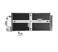 Condensador del aire acondicionado AC 505 001S MAHLE para ABARTH FIAT ALFA ROMEO