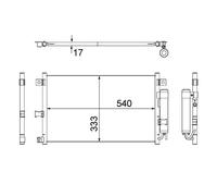 Mahle AC 507 000S Condensador De Aire Acondicionado Para Mazda MX-5 III NC