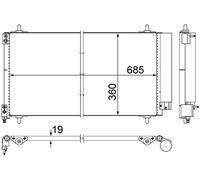 MAHLE AC 592 000S Condensador, aire acondicionado