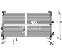 MAHLE AC 597 000P Condensador aire acondicionado con secador Compatible con PEUGEOT 508 SW I 8E 508 I Sedán 8D 407 Coupé 6C, CITROËN C5 III Familiar RW