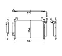 MAHLE Aftermarket Condensador, aire acondicionado para MAZDA: CX-7 (Ref: AC 642 000S)