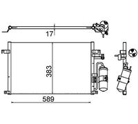 MAHLE AC 644 000S - Condensador A/C
